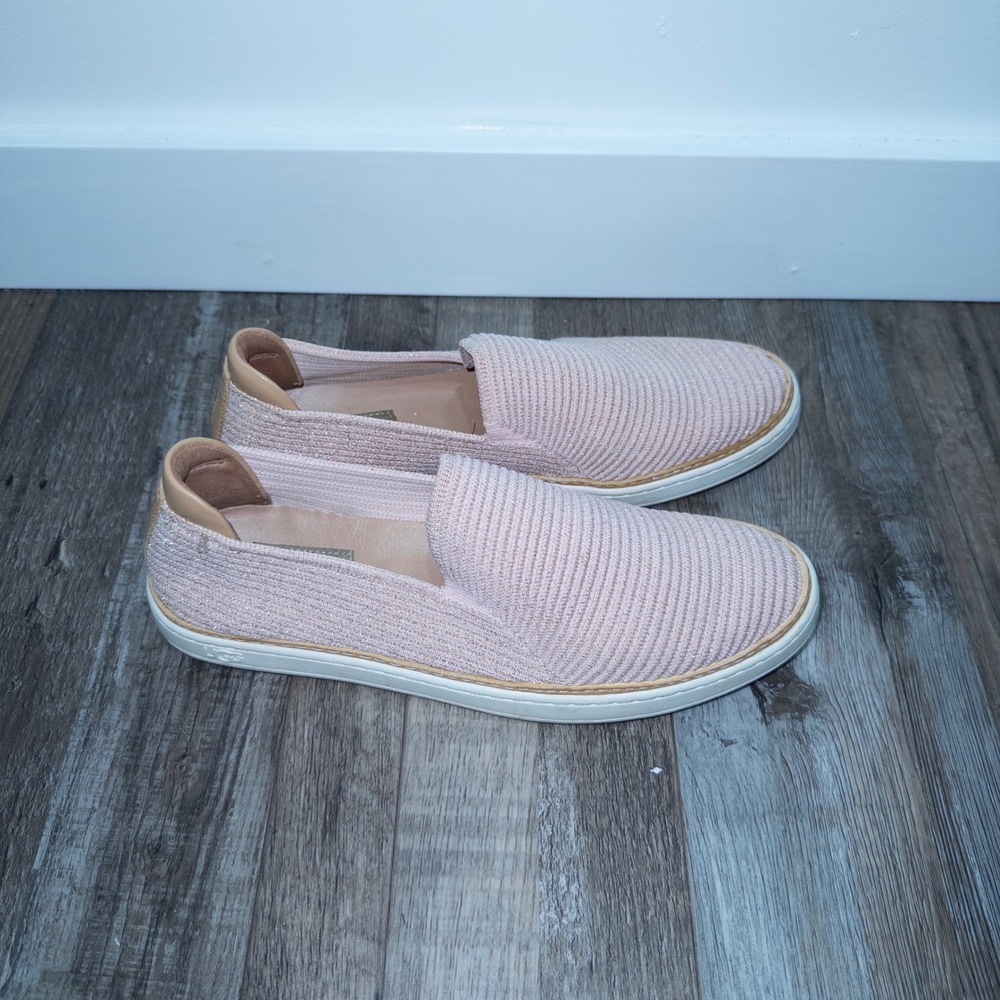 Ugg Rose Gold‎ Sammy Slip-On Ribbed Fabric Sneakers 8.5